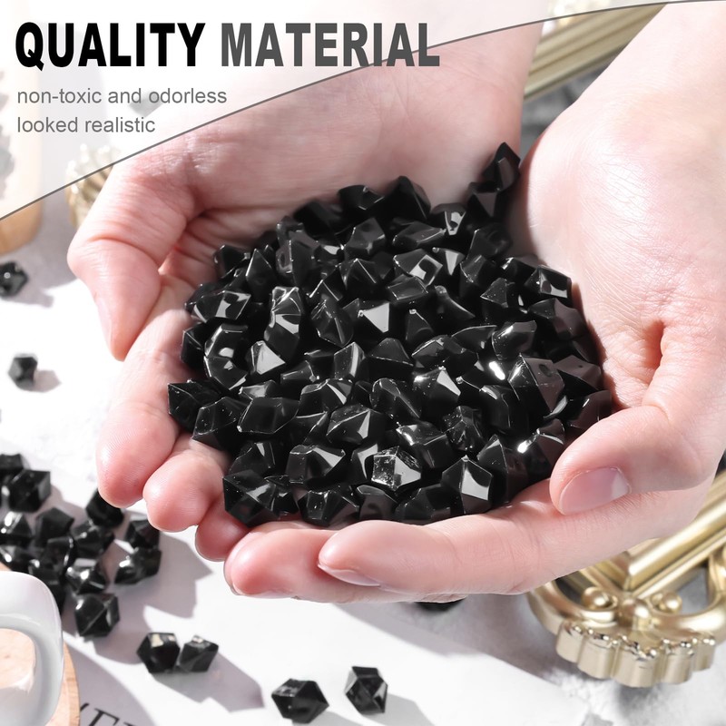 DomeStar Black Fake ice Black Fake ice Cubes Black Fake