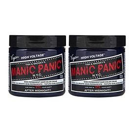 Manic Panic semipermanente, color de cabello después de medianoche, 4 onzas (118 ml) (2 unidades)