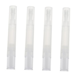 Outanaya 4Pcs Refillable Nail Nutrition Pen with Brush Tip Portable Empty Applicator for Manicure Cuticle Oil and Lip Gloss Practical and Durable Makeup Liquids Container