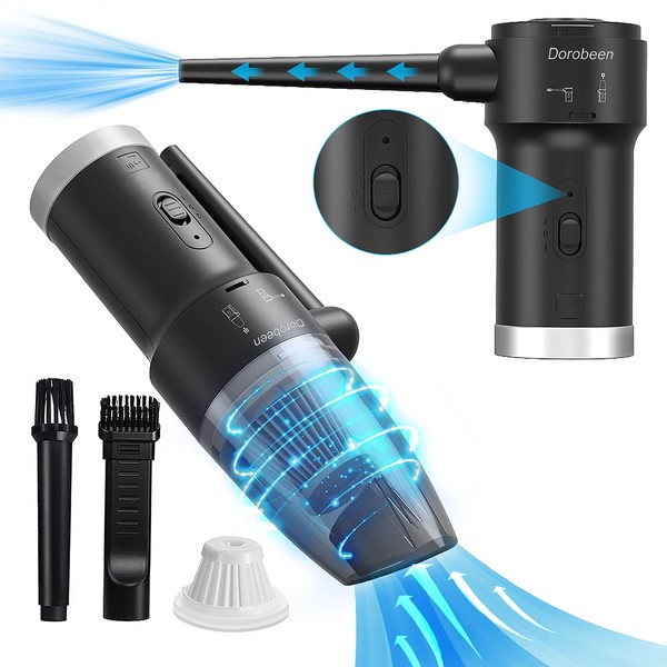 Compressed Air Duster, Blower & Vacuum 2-in-1, Cordless Air Duster,