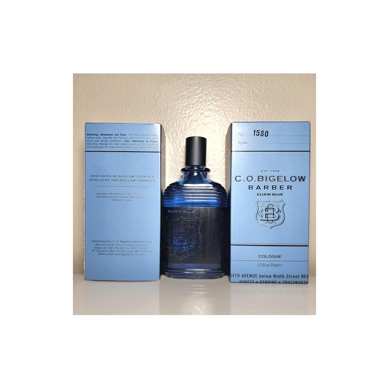 Generic 3 x Elixir Blue Cologne 1580, Bigelow, each 2.5