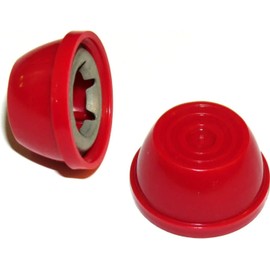 Quadrapoint Tapacubos para bicicleta/triciclo/scooter compatibles con la popular marca Red Wagon, se adapta a 3/8 de diámetro de eje (rojo)