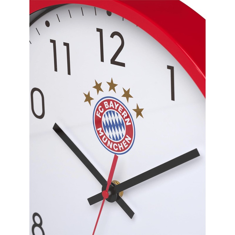 FC Bayern München Logo Wall Clock Red / White