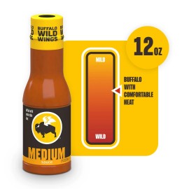 Buffalo Wild Wings 4 Pack Buffalo Wild Wings Medium Buffalo Sauce, 12 fl oz Bottles – Classic Wing