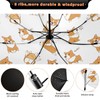 Coikll Large Windproof Umbrella Auto Open Folding Umbrella, 8 Ribs