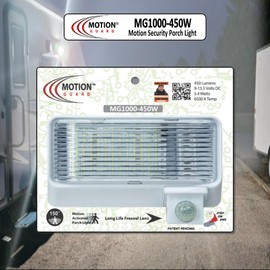 MOTION-GUARD, MG1000-450W, RV Exterior Mounted Bright LED Motion Sensor Porch Flood Light, Rated IP65 with INTELA-Sensor, Polarity Guard, Adjustable Sensitivity and EMI Suppression