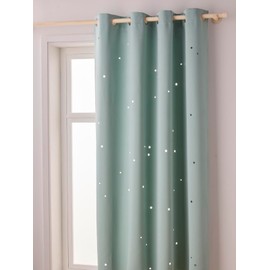 VERTBAUDET Blackout Curtain Green Stars 135 x 180 cm