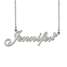 Heart Name Necklace for Women Silver Jennifer Ideal
