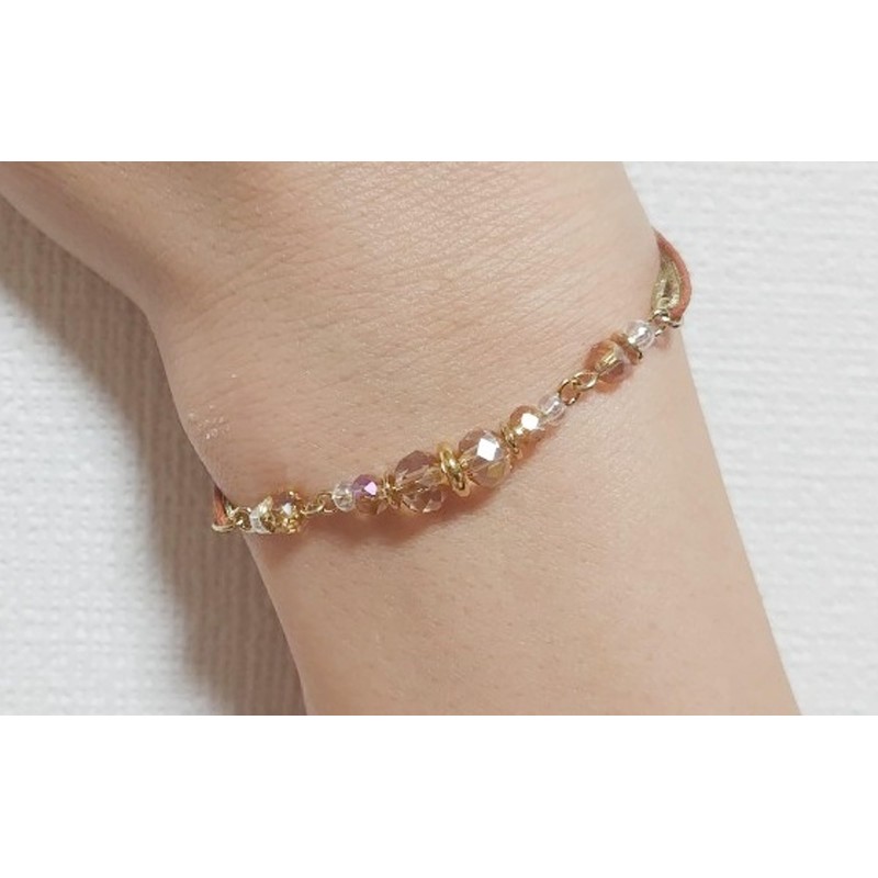 Takumi TAK-31-2 Bead Charm Bracelet II Gold, Wrist Circumference Approx.