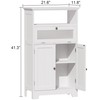 ChooChoo Bathroom Floor Storage Cabinet with Flip Glass Drawer, Bathroom