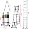 16.4FT Telescoping Ladder Portable Folding Ladder Extension Ladder Multi-Purpose Adjustable