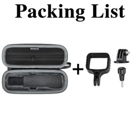 Honbobo Osmo Pocket 3 Case + Osmo Pocket 3 Adapter Holder Accessories Adapter Holder Compatible with DJI Osmo Pocket 3 (Black)