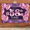 PAKBOOM Happy 58th Birthday Banner Backdrop - 58 Birthday Party