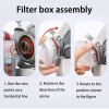RBLCXG Respirator Half Face Gas Mask with Safety Glasses Filters