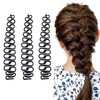 3PCS Black Women Hair Braiding Tool Hair Styling Clip French
