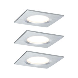 Paulmann 93895 Nova Plus LED Einbauleuchte inkl. Coin Basisset starr IP44 eckig 230V dimmbar 2700K Alu gedreht Spot Einbaustrahler, 7.8 x 78 x 5 cm