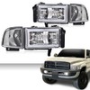 G-PLUS LED Light Bar Headlights w/o Bulbs Compatible with Dodge