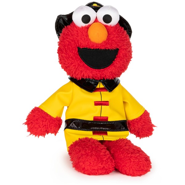 GUND Sesame Street Official Firefighter Elmo Muppet Plush, Premium Plush Toy for Ages 1 & Up, Red/Yellow, 13”