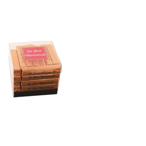 Le Bon Malakoff Confectionery with Praline and Hazelnut Chips-Box of 36 Bars
