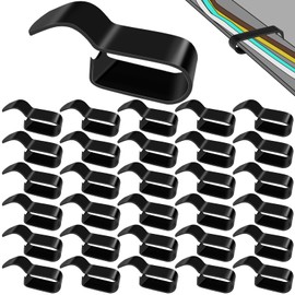 Datanly 15 Pack Trailer Frame Wire Clips Black Push-On Chassis Wire Clips Anti-Corrosion Spring Steel Harness Fasteners for Automotive Boat Trailer or Marine Wiring Management (3/8'')