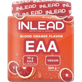 INLEAD - EAA Powder | 10,000 mg Essential Amino Acids per Serving | Supports Muscle Protection, Regeneration & Performance | Optimal Solubility - 500 g (500 g, Blood Orange)