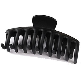 Big Hair Claw Clips 4.33 Inch Nonslip Large Claw Clip for Women Thin Hair, 90's Strong Hold Hair Clips for Thick Hair - Black Frosted