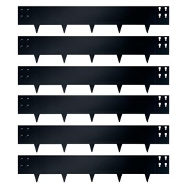 Steel Landscape Edging Galvanized Steel Edge Black Metal Landscaping Garden Bed Lawn Edging Border 40 Inch Strips 8 Inch Depth 6-Pack for Yard Lawn Outdoor Flower Plant Vegetable 20Ft Total GZGNEEVL