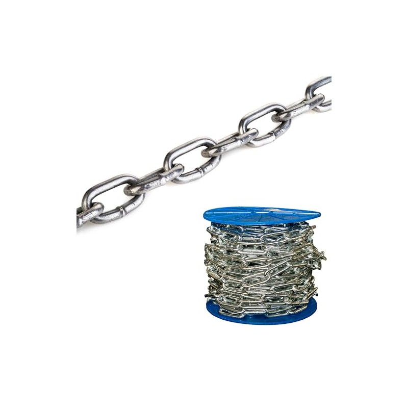 2 Metres (3mm) Galvanised Steel Chain Heavy Duty Durable Security