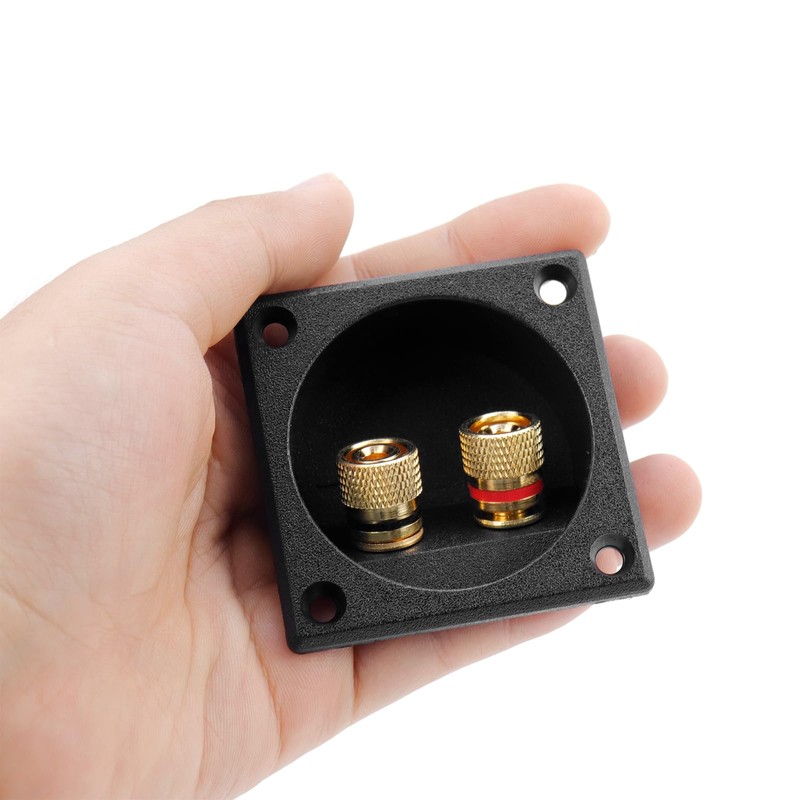Pastlla 4PCS 2.2" Square 2-Way Speaker Box Terminal Binding Post