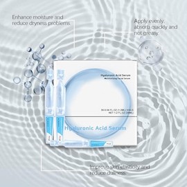 Suero hidratante con ácido hialurónico en viales monodosis Fórmulas concentradas hidrosolubles bajo peso molecular para antes del maquillaje Piel seca y sensible Con colágeno Para uso doméstico (PCS2)