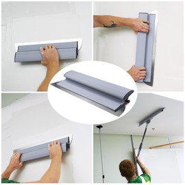 ROLLINGDOG 32 Inch Skimming Blade - 2pcs 0.5mm and 1pc 0.3mm Stainless Steel, Finishing Tools for Large Area Smoothing Wall and Ceiling