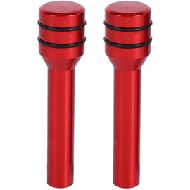 Fydun Pomos de Cerradura de Puerta de Coche, 2 Piezas Coche Camión Interior de Aluminio Pomo de la Cerradura de la Puerta Cubierta (Rojo)