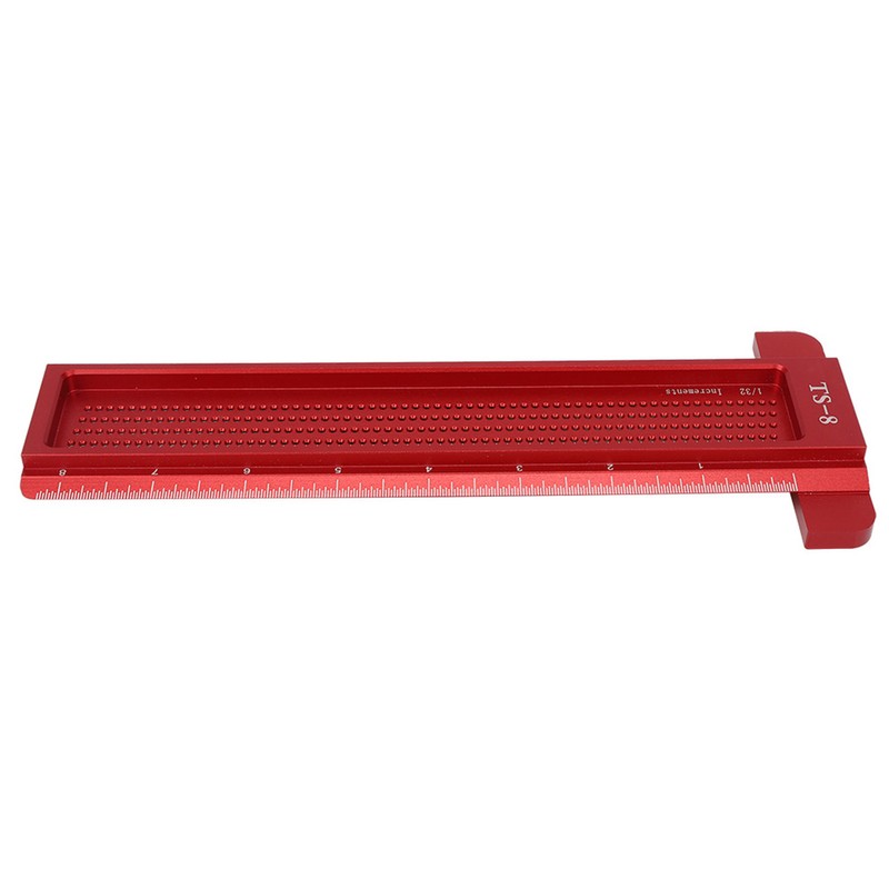 TS-8 Woodworking Hole Ruler Aluminum T shaped Measuring Tool Mini