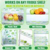 4pcs Waterproof Refrigerator Liner Set - Washable EVA Fridge Mats