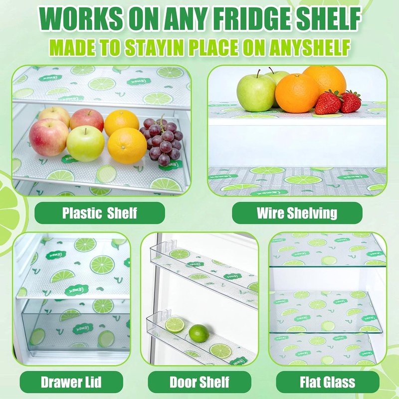 4pcs Waterproof Refrigerator Liner Set - Washable EVA Fridge Mats