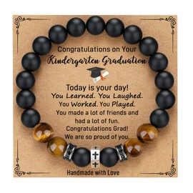 TONY & SANDY Kindergarten Graduation Gifts, 2024 Kindergarten Graduation Gifts for Boys Cross Bracelet Kindergarten Graduation Gifts for Boys Son Grandson Nephew