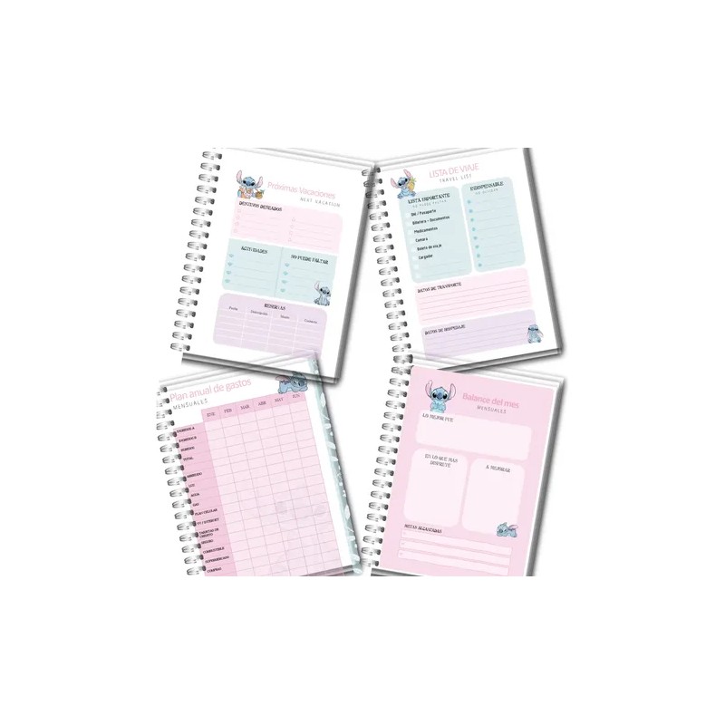 Agenda Stich Rosa 278 Pag Media Carta Aloha 2026