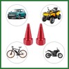 Motoforti 8pcs Red Car Spike Wheel Tyre Tire Valve Air