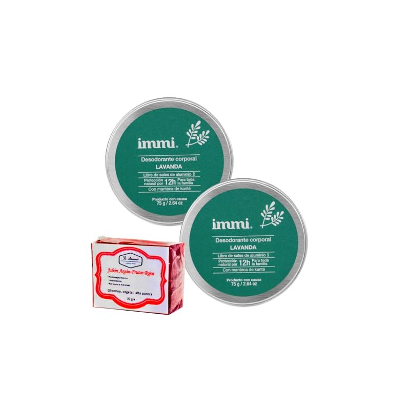 IMMI Desodorante Natural Lavanda en Tarro 2 Piezas | 1