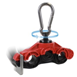 Tectran 9888ST360 3-Hole TEC-360® Clamp for Tractor-Trailer Connection Lines | Stainless Steel Clip | Orange