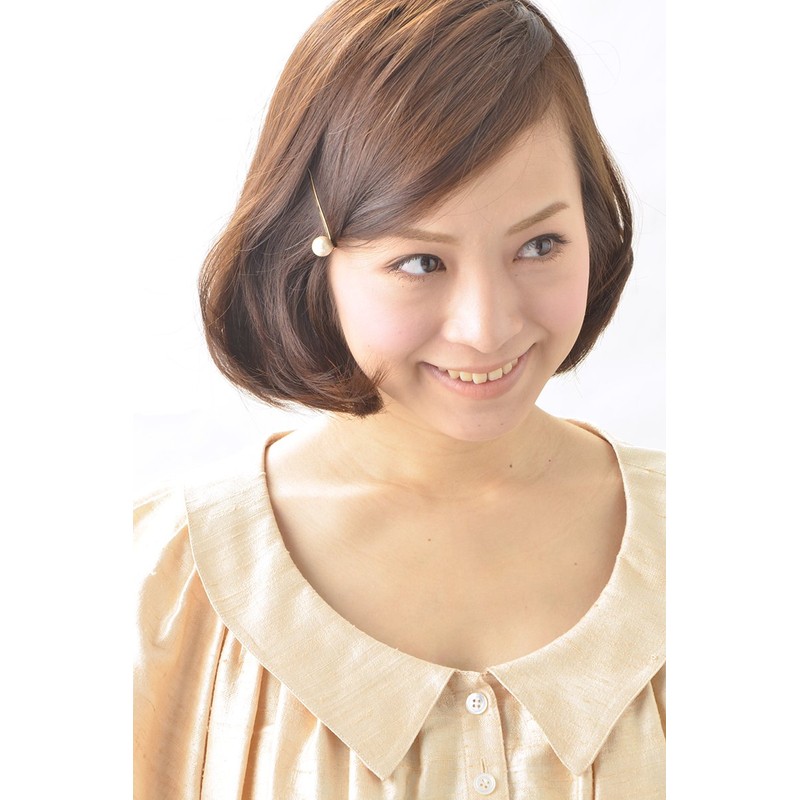 Vingtaine H-598 Single Grain Cotton Pearl Hair Pin Set of