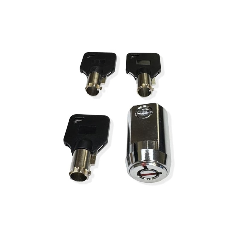 RiKey Security - Storage Cylinder Lock with 3 Tubular Keys