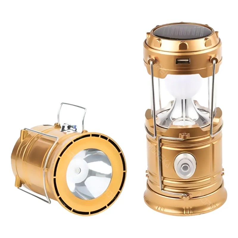 Lámpara Recargable Solar Linterna Camping Led - para Acampar