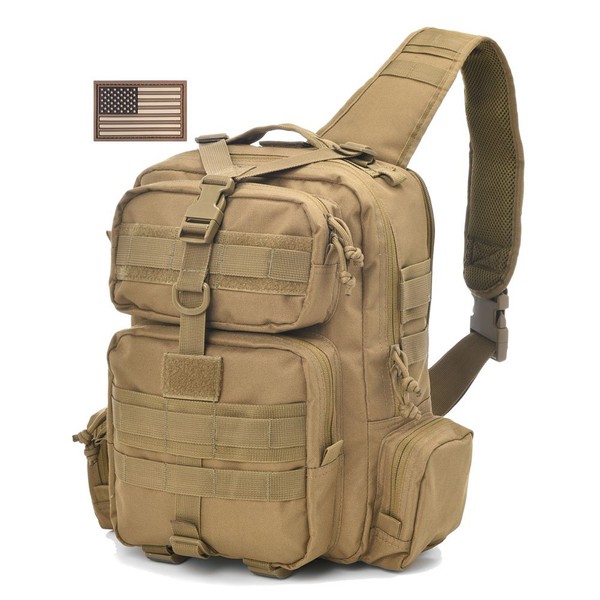 REEBOW Tactical Sling Bag Pack Military Sling Backpack Assault Range Bag