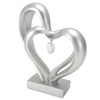 Double Heart Sculpture Resin Romantic Heart Statues Love Sculpture for