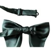 szzqdzsw Men Solid Oversize Pre-Tied Adjustable Bow Tie Pocket Square