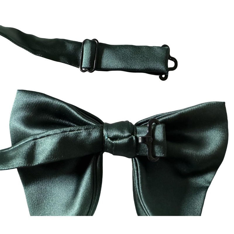 szzqdzsw Men Solid Oversize Pre-Tied Adjustable Bow Tie Pocket Square