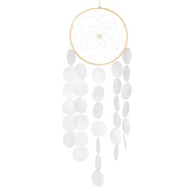 M METERXITY Shell Wind Chime for Outside, Dreamcatcher Seashell Wind Chime Sea Glass Shell Wind Chime for Outside/Patio/Garden/Porch Decor, Handcrafted Wind Chime [White]