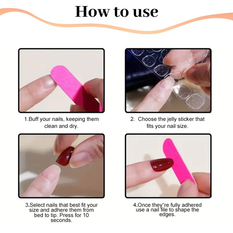 LunarCharm 24 pieces short press-on nails in nude, short square