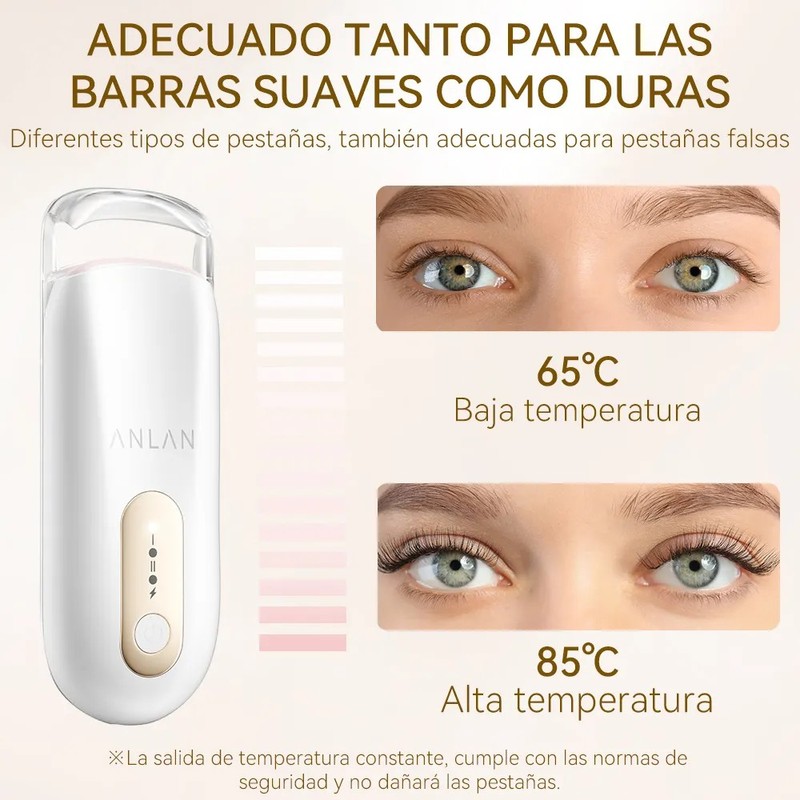 Rizador De Pestañas Eléctricas Gruesas Termico Portátil
